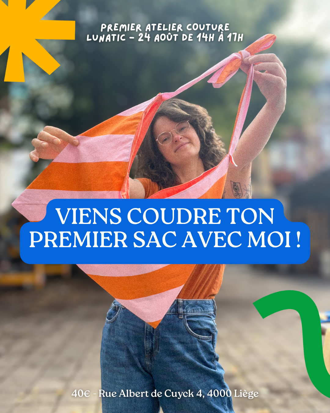 Atelier couture - sac origami - 23 août - 14h/17h - LunaticShop