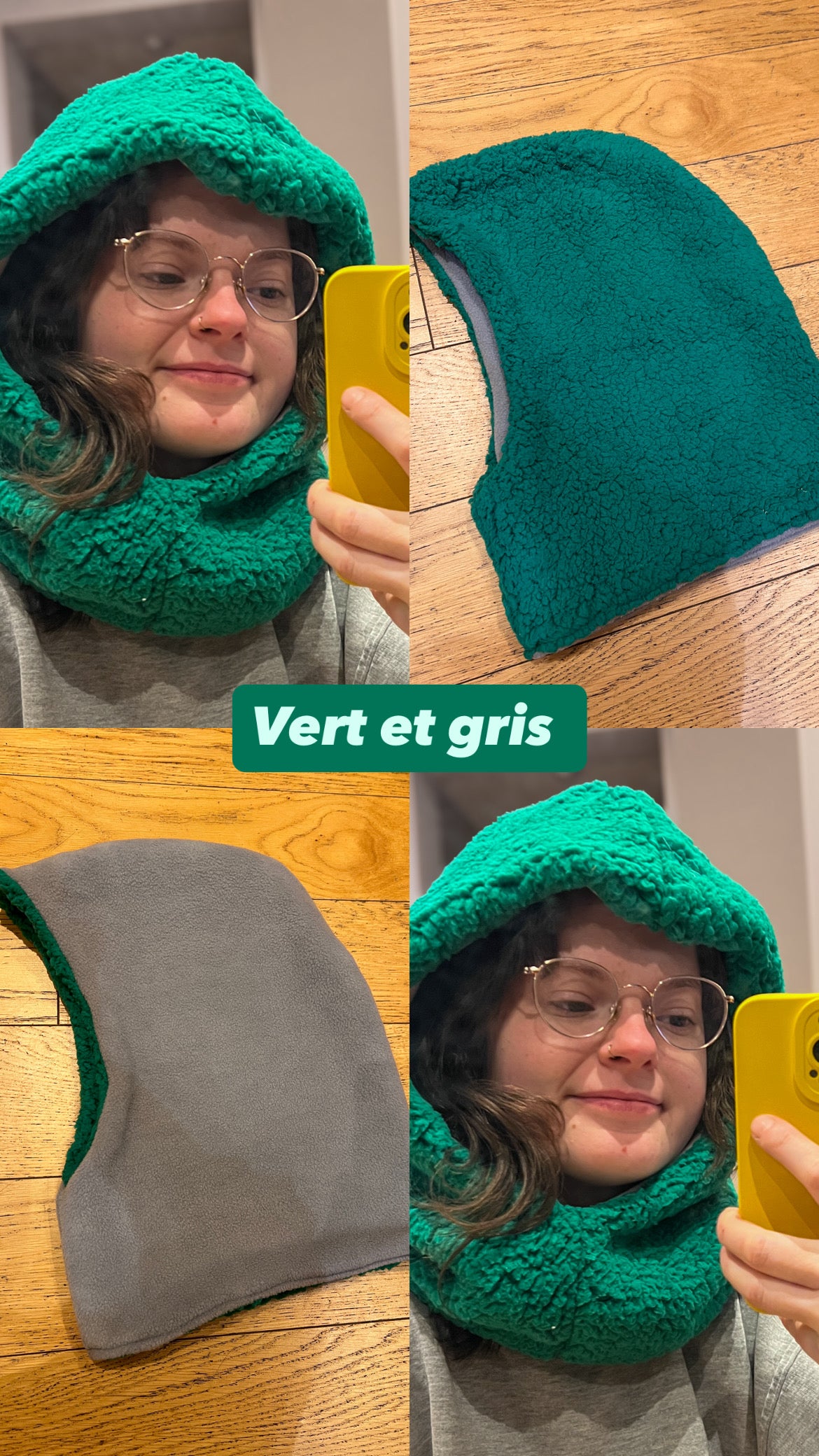 Capuche Upcyclé réversible - LunaticShop