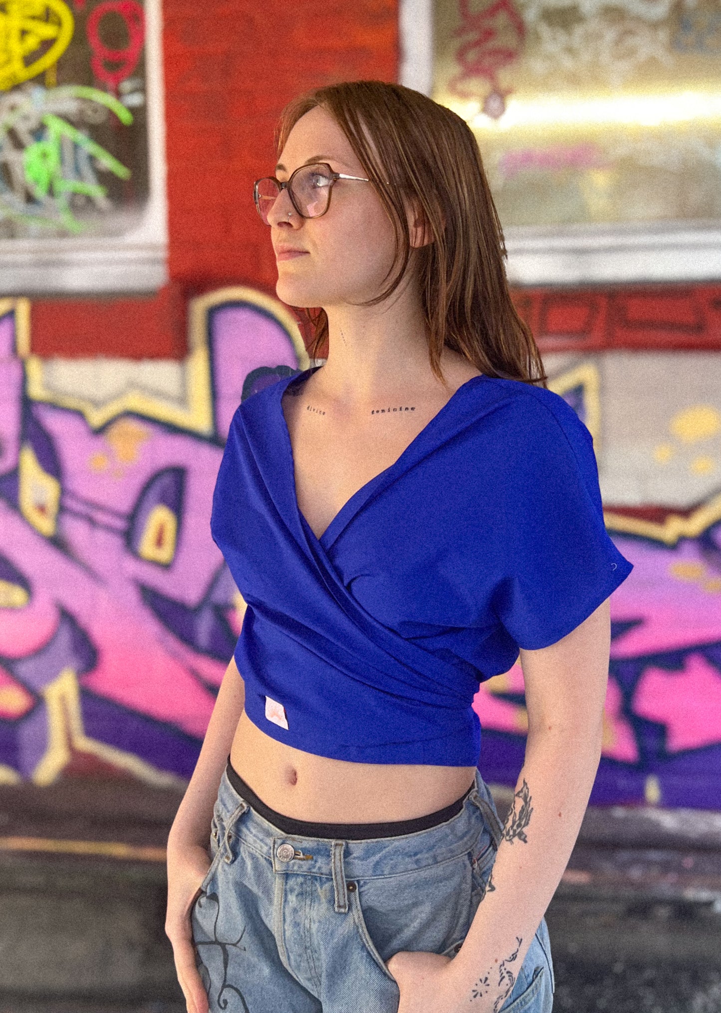 Top pop - bleu roi - M/L