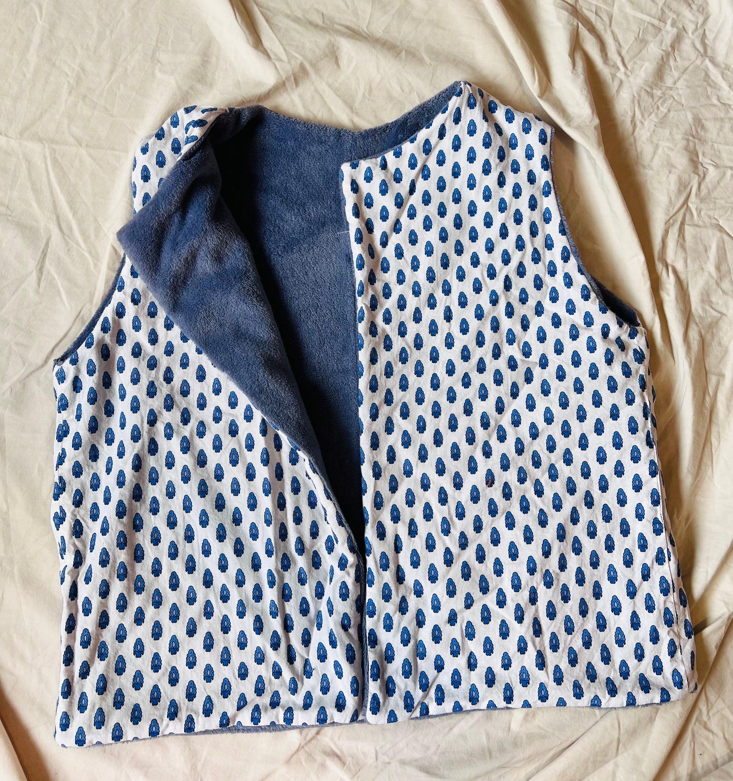 Gilet sans manches réversible - Wine Blue - LunaticShop