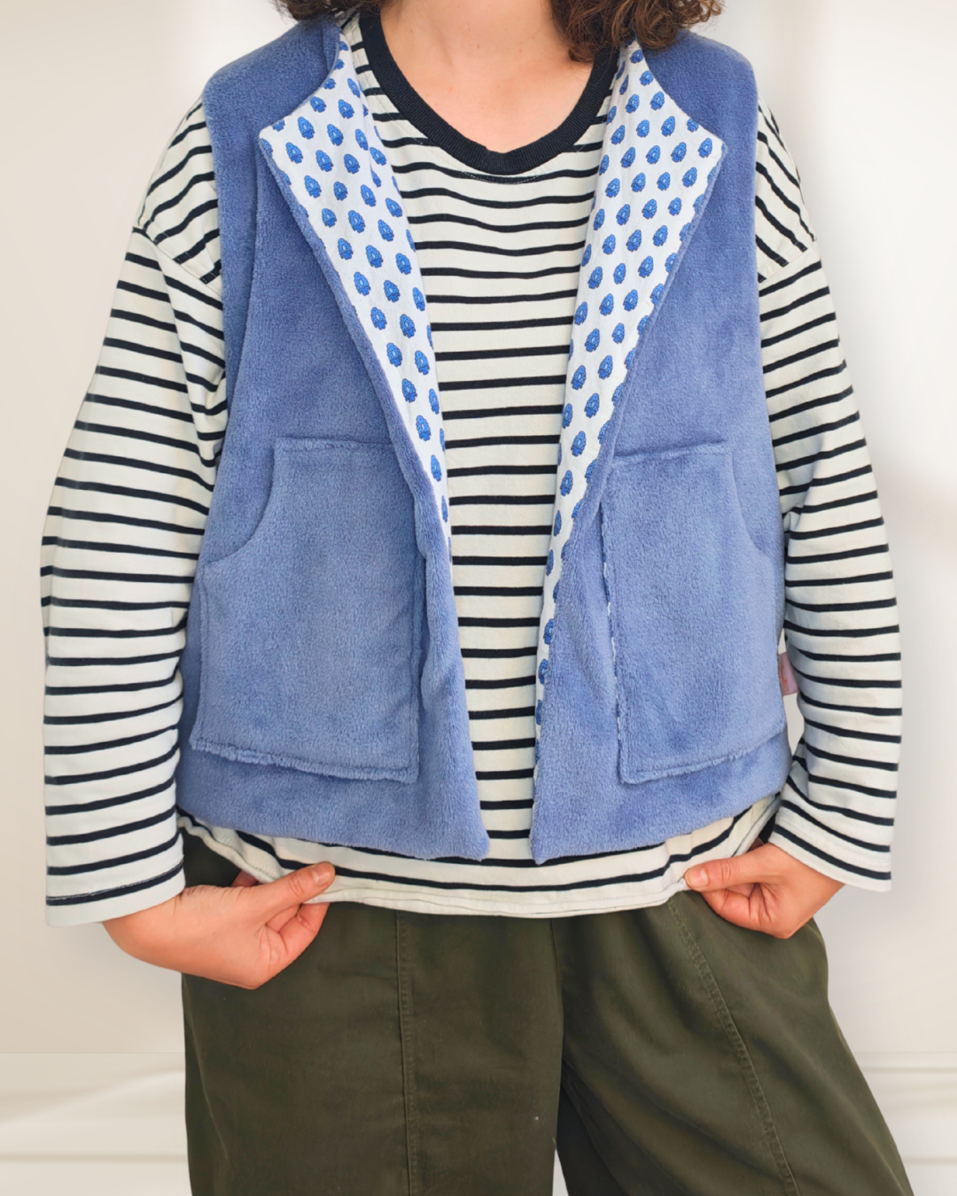 Gilet sans manches réversible bleu - M/L - LunaticShop