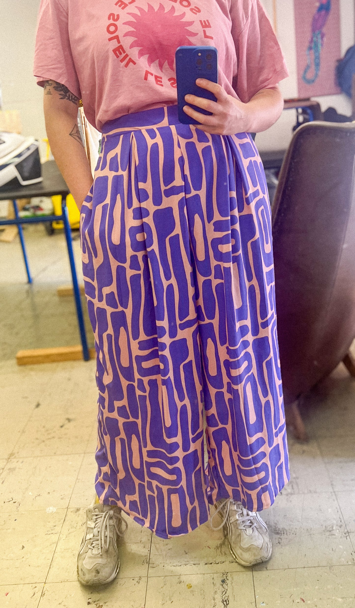 Pantalon fluide à pinces - M/L - LunaticShop