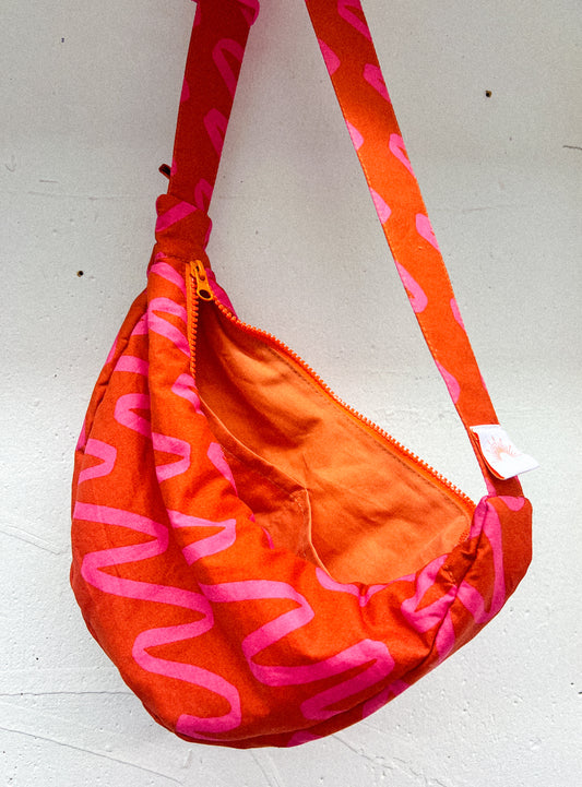 Sac halfmoon - Pink Lines