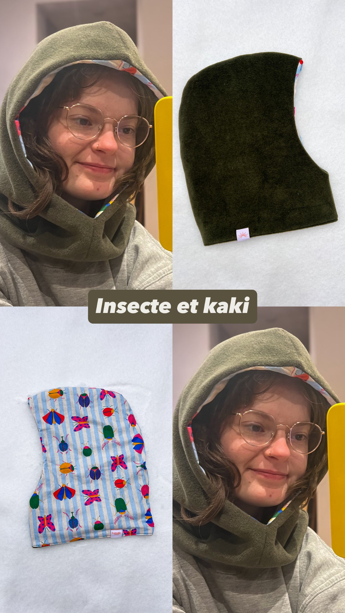 Capuche Upcyclé réversible - LunaticShop