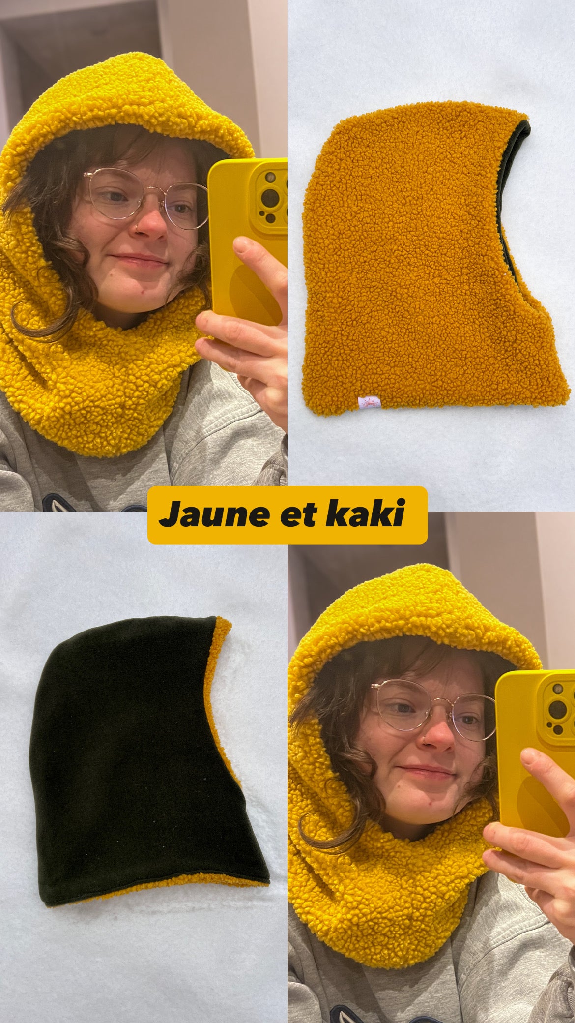 Capuche Upcyclé réversible - LunaticShop