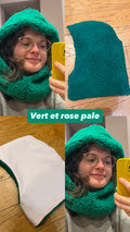 Vert et rose pale