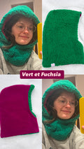Verte et fuschia