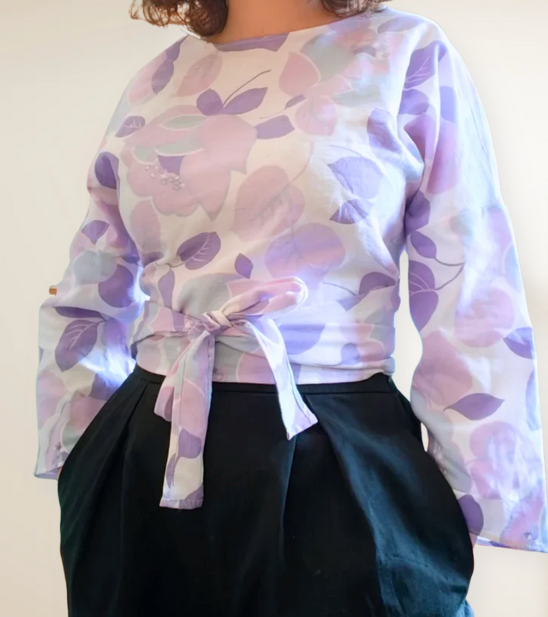 Top pop - vintage flower - M/L