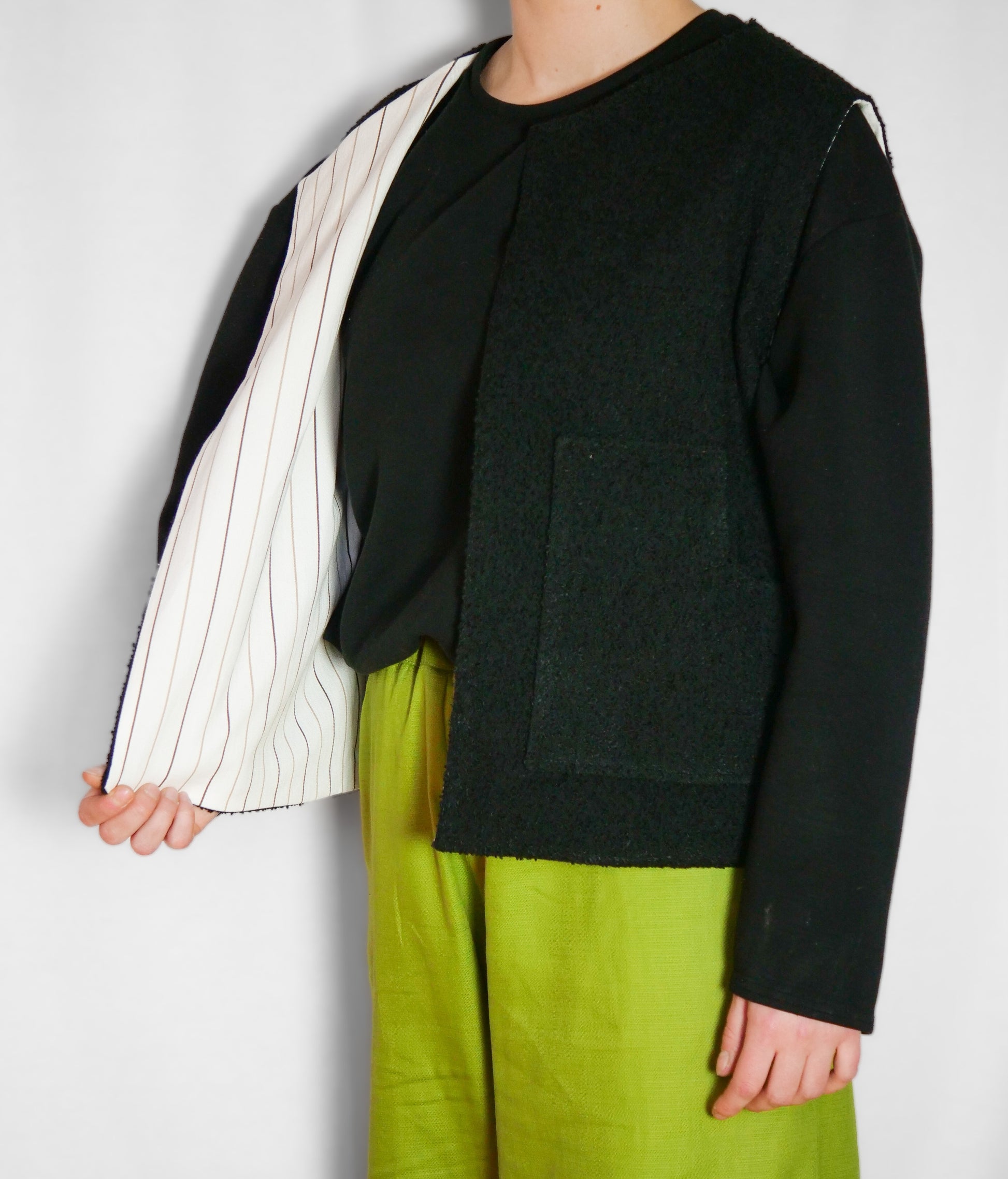 Gilet sans manches réversible - lignes noirs LunaticShop
