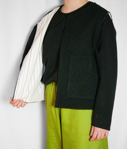 Gilet sans manches réversible - lignes noirs LunaticShop
