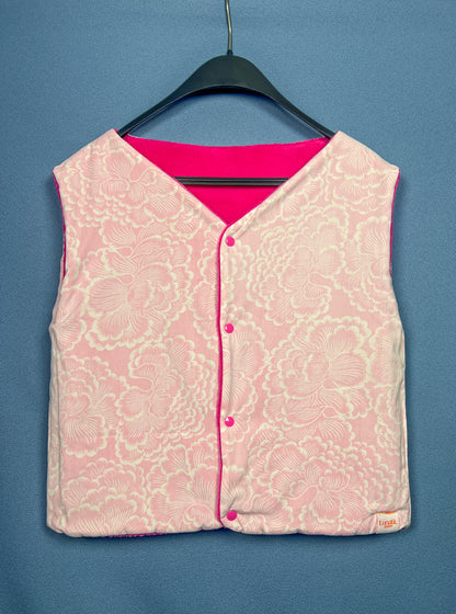 Pink reversible sleeveless vest