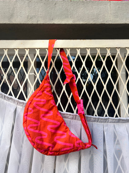 Sac halfmoon - Pink Lines - LunaticShop