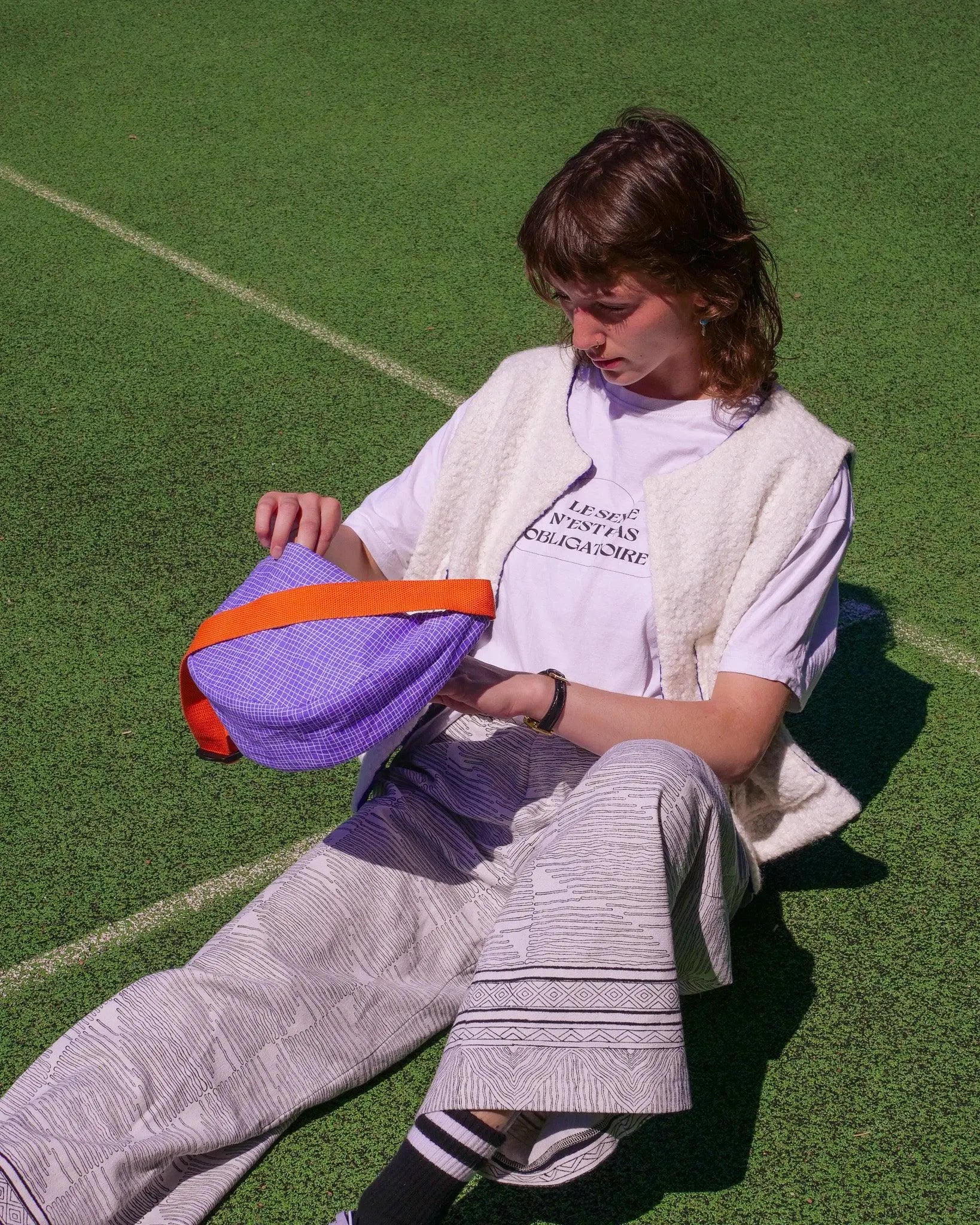 Sac Banane - Carreaux bleu LunaticShop