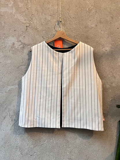 Gilet sans manches réversible - lignes noirs - LunaticShop