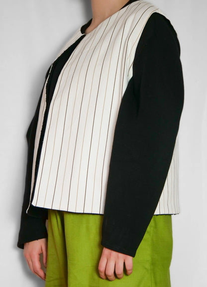 Gilet sans manches réversible - lignes noirs - LunaticShop