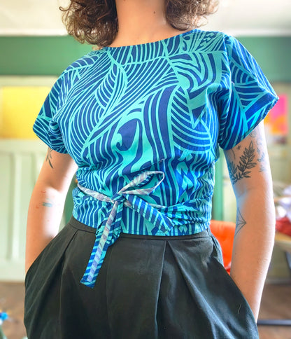 Top pop - blue lines - S/M